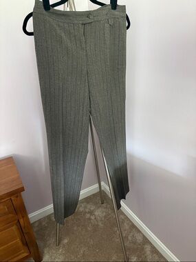 Alfani Petite Gray Pinstripe Dress Trousers